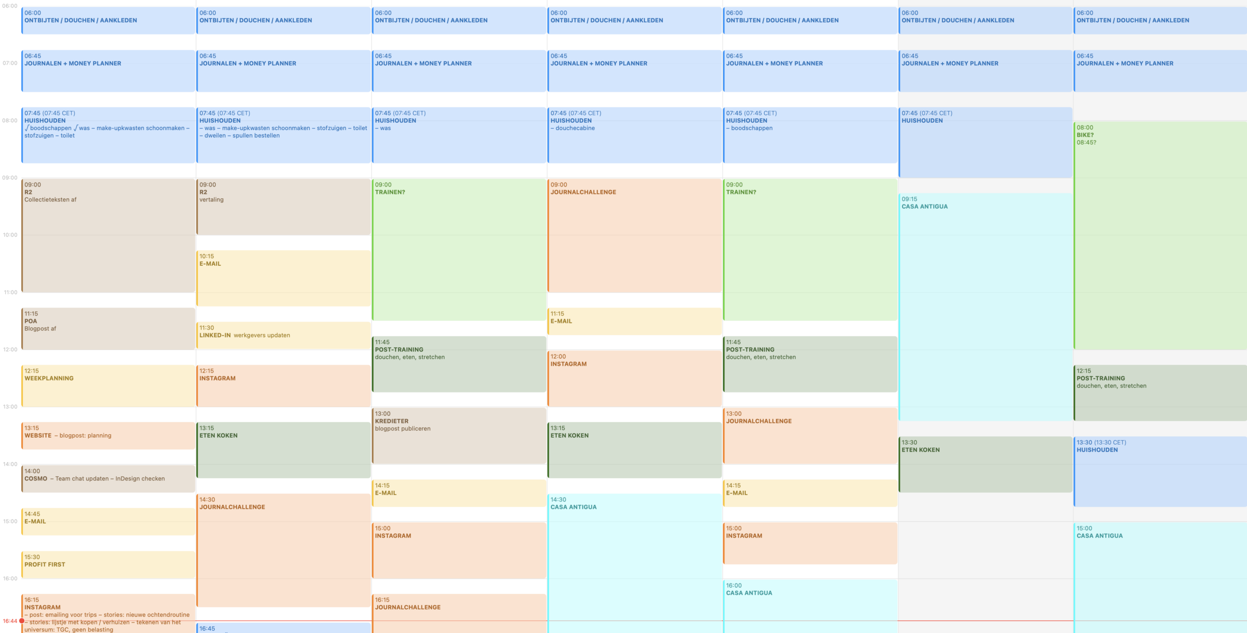 planning week 44